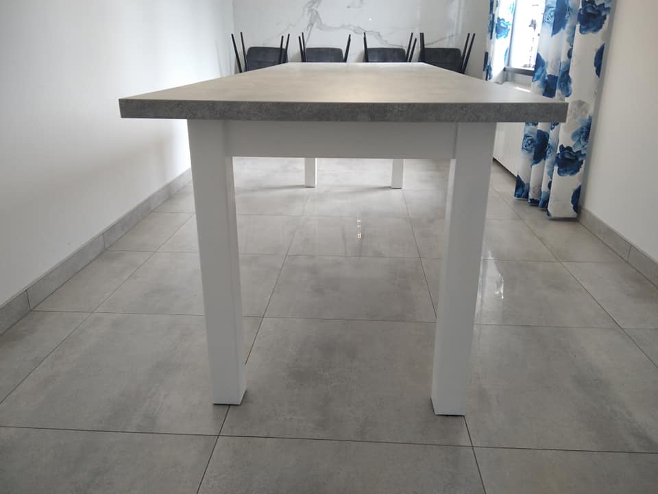 stól do jadalni, biały